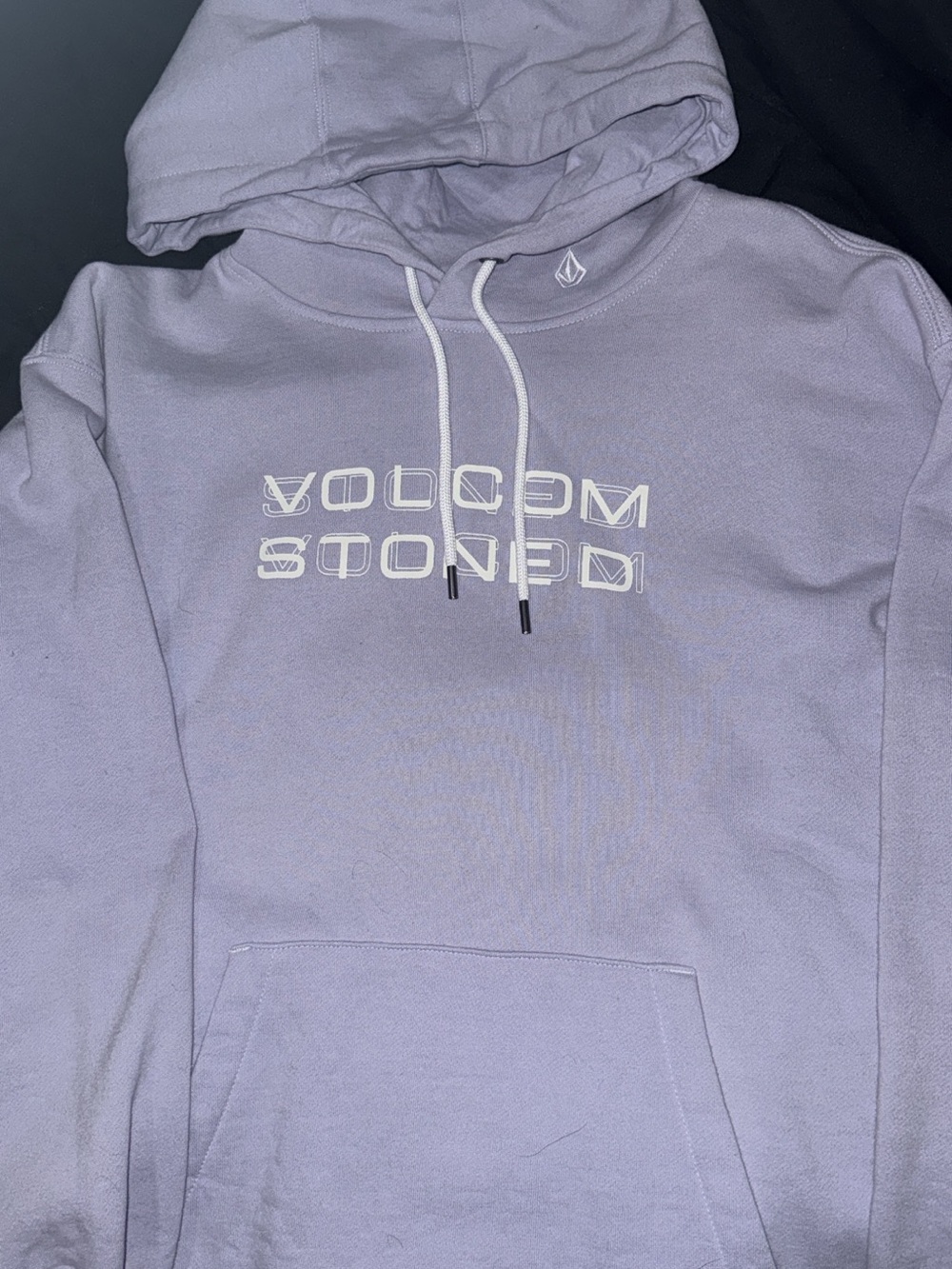 Volcom Light Purple Zip-Up Hoodie with White Logo